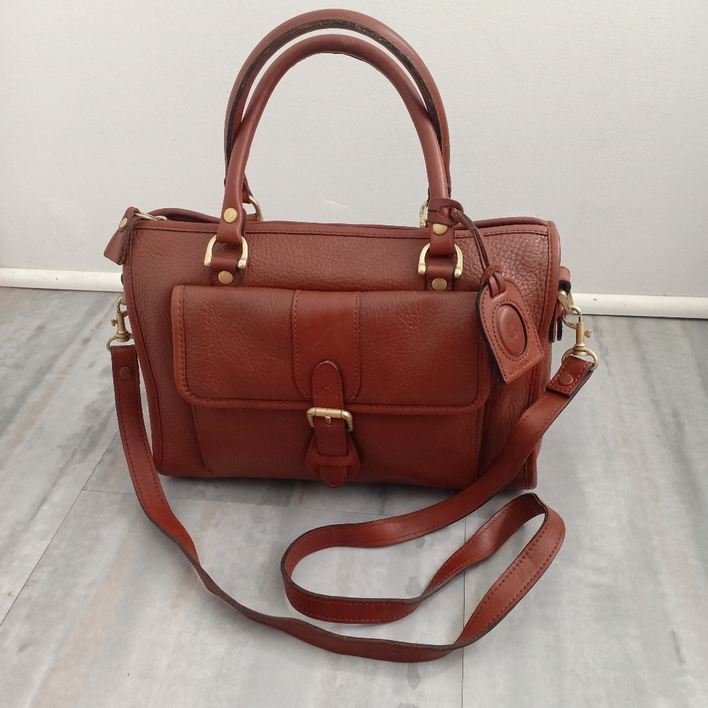Liz Claiborne - Leather Satchel/ Handbag - Brown